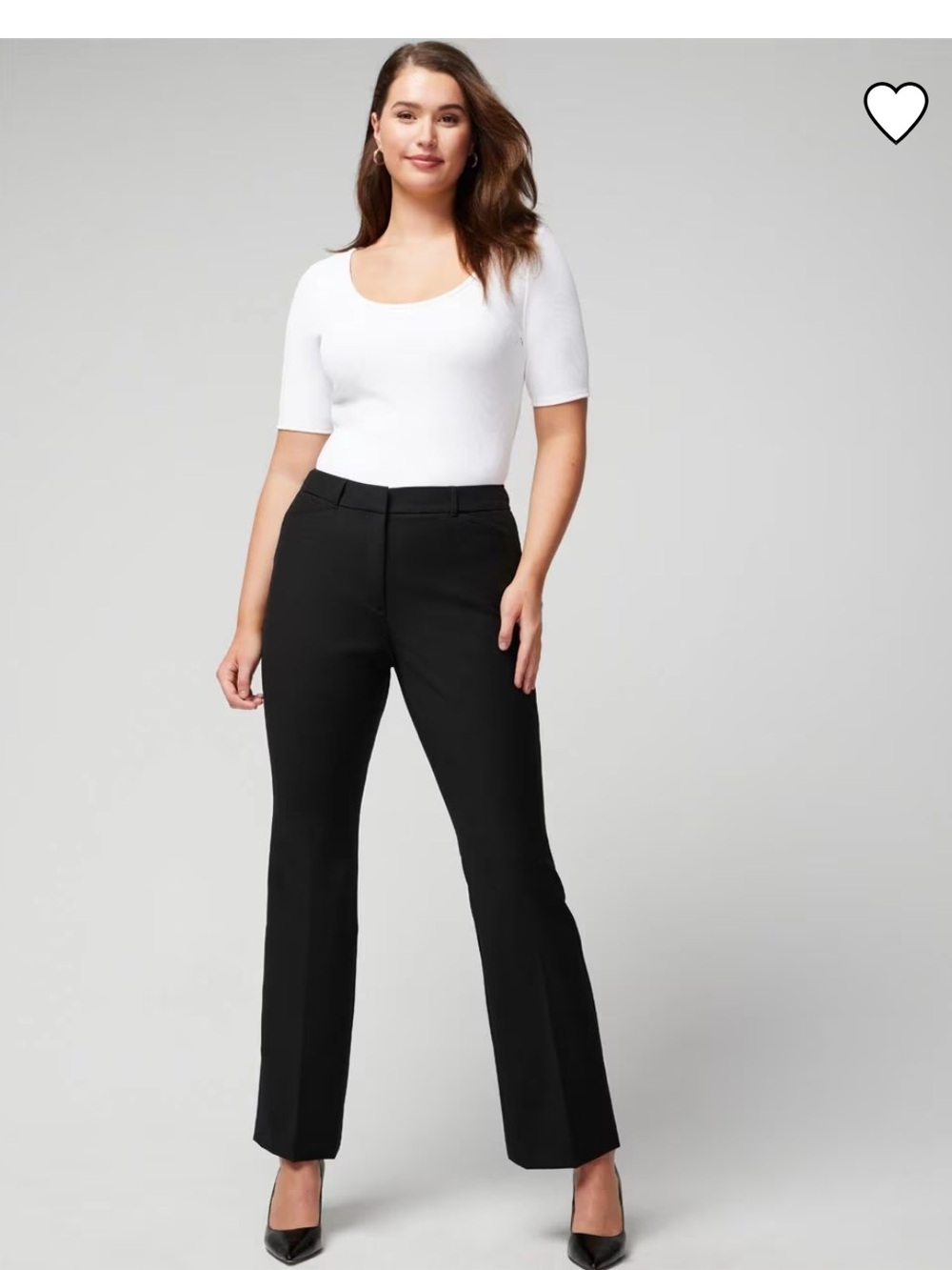 White House Black Market Black Curvy Bootcut Stretch Pants